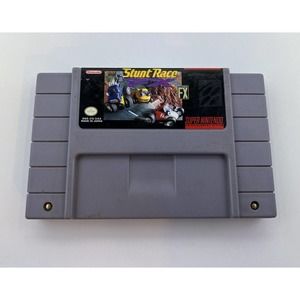 Stunt racer Nintendo SNES Game Cart Authentic, Cleaned & Tested